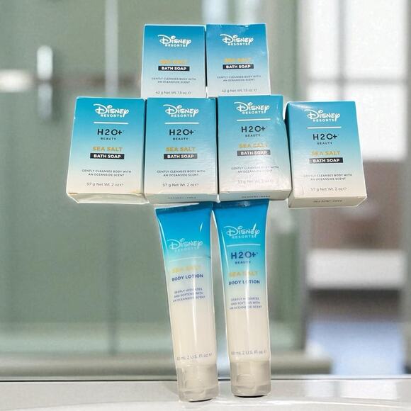 Disney H2O+ Beauty Sea Salt Lotion and Bath Soap 8 Piece Set NEW - Picture 1 of 3